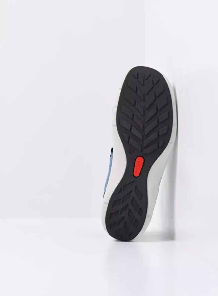 Rolling Sun - blauw effectleer