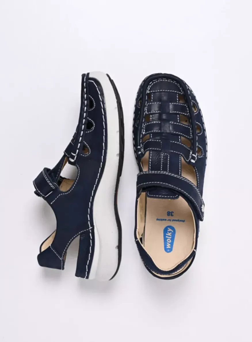 Rolling Sun - denim effectleer