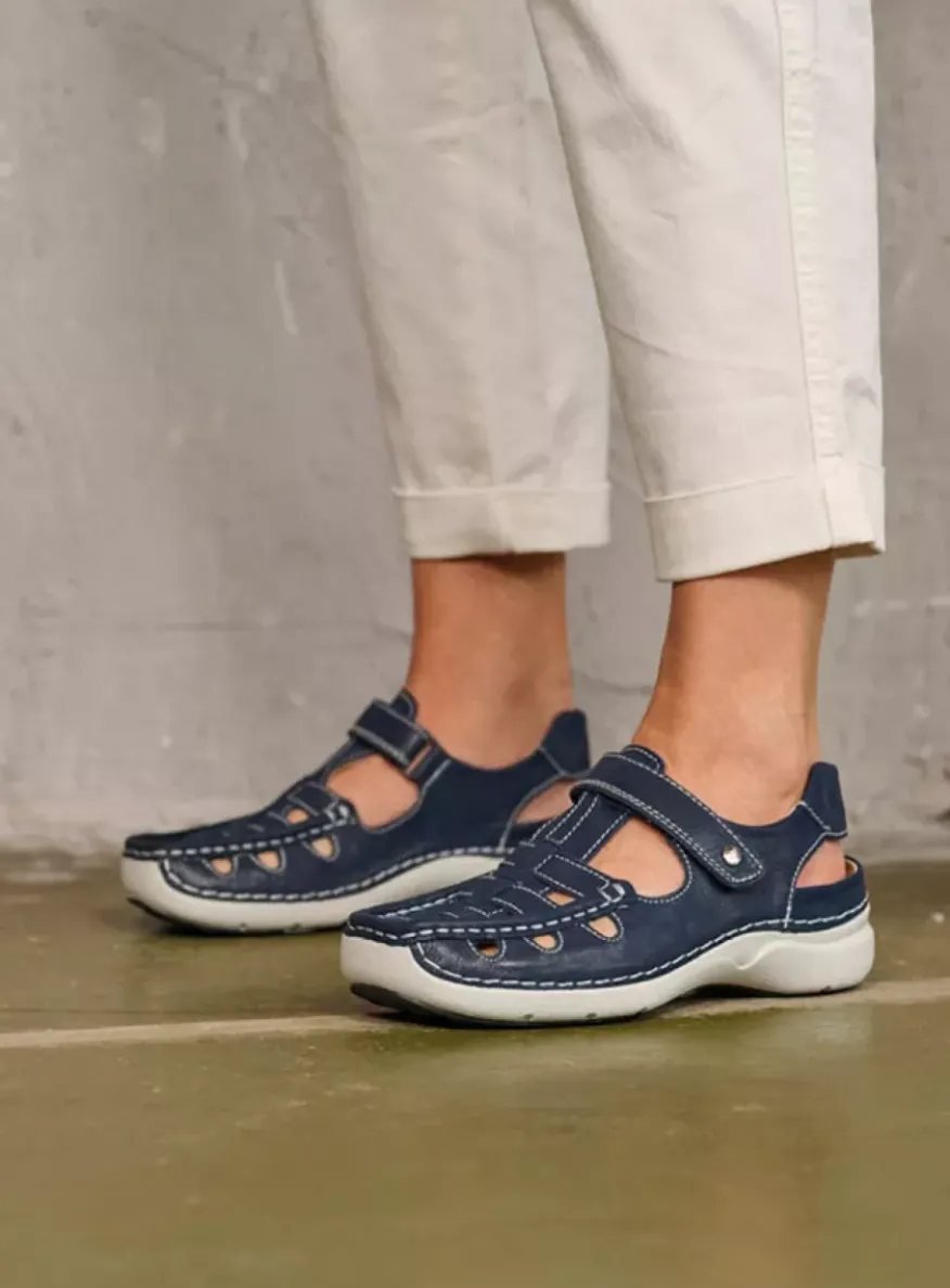 Rolling Sun - denim effectleer