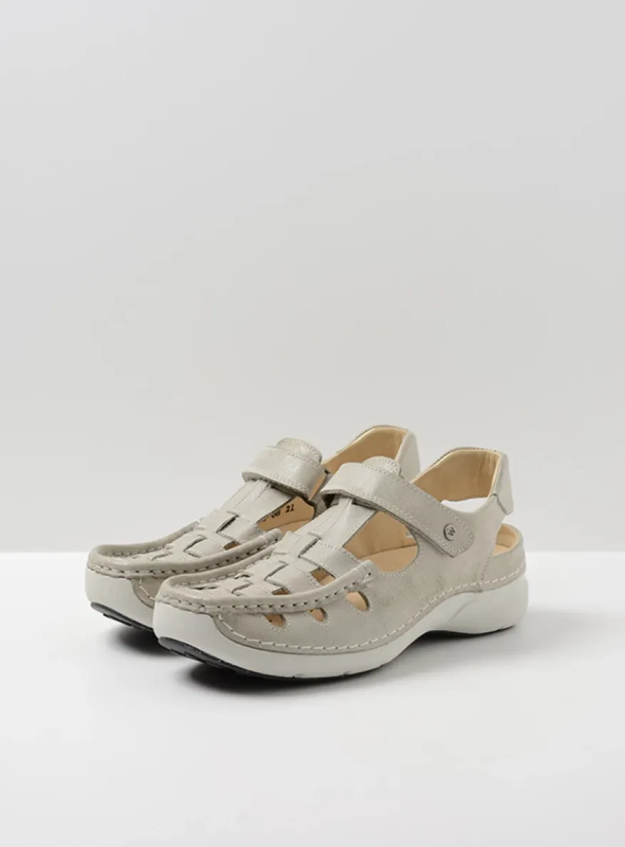 Rolling Sun - gebroken wit leer