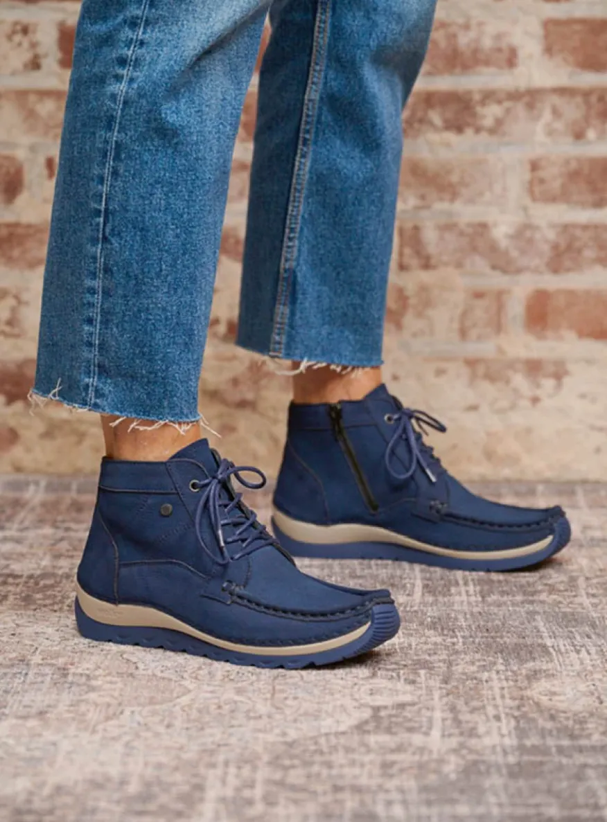 Salado - blauw nubuck