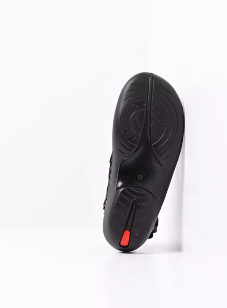 Salvia - zwart/multi flower nubuck