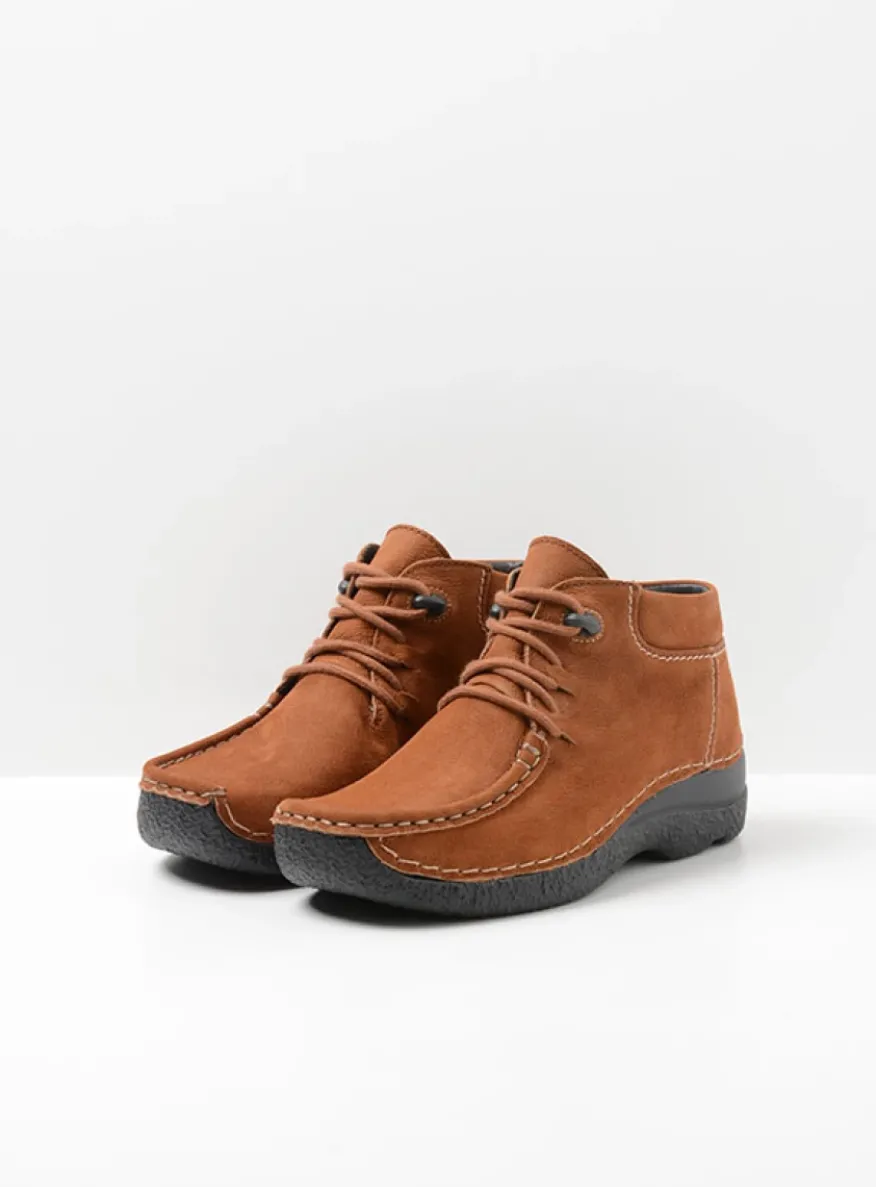 Seamy Moc - cognac nubuck