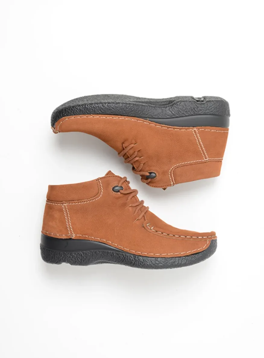 Seamy Moc - cognac nubuck