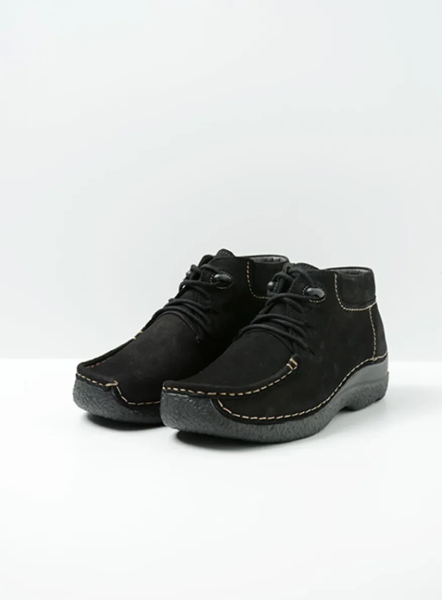 Seamy Moc - zwart nubuck