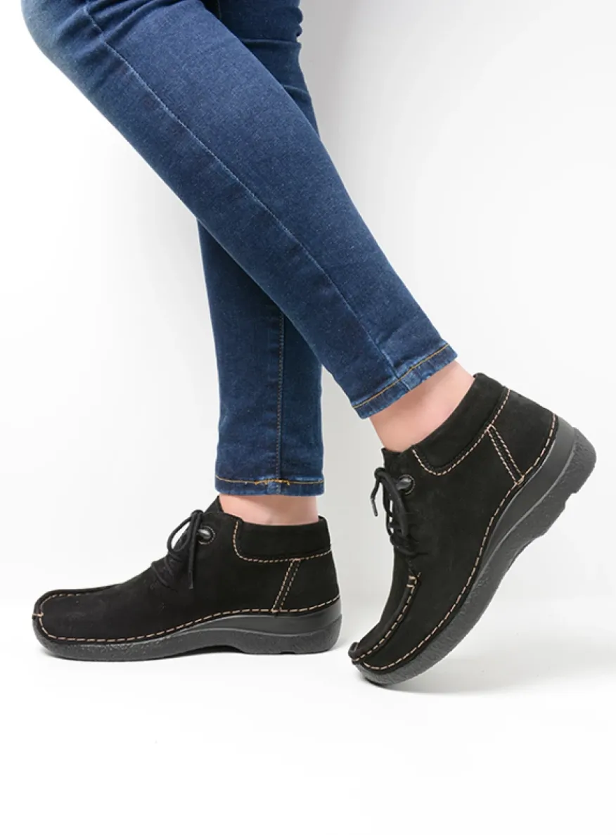 Seamy Moc - zwart nubuck