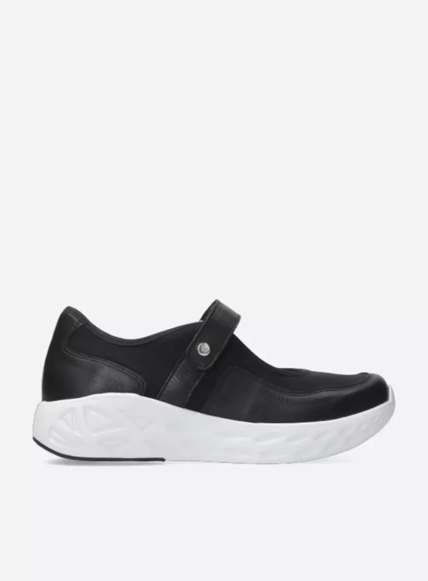 Spring S2F - zwart combi stretch leer