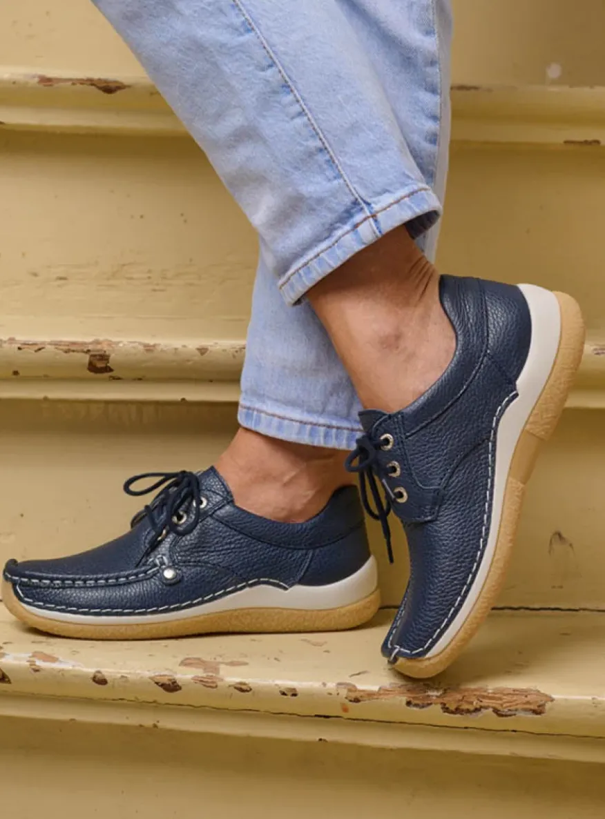 Taranta - blauw leer