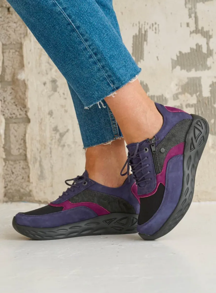 Vitality S2F - paars combi stretch leer