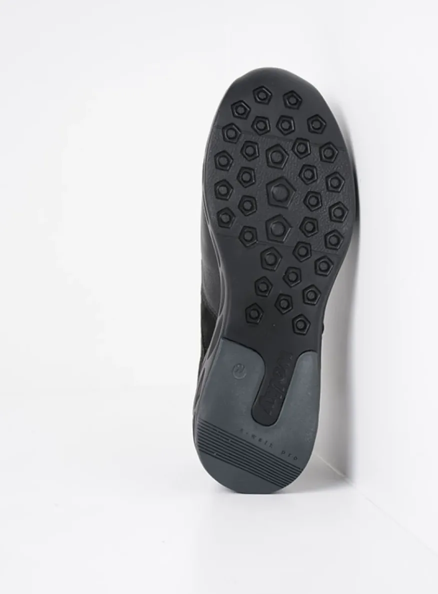 Vitality S2F - zwart combi stretchleer