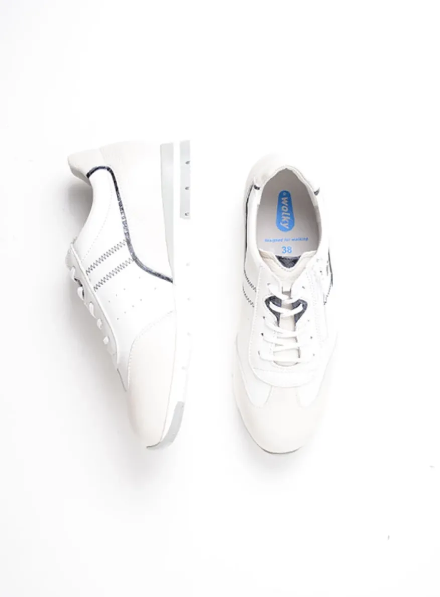 Yell XW - wit/blauw leer