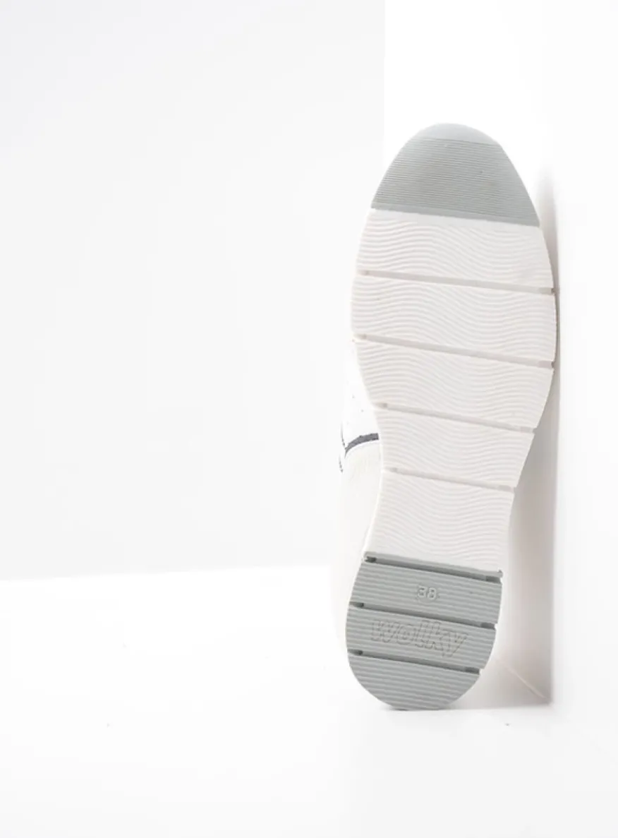 Yell XW - wit/blauw leer