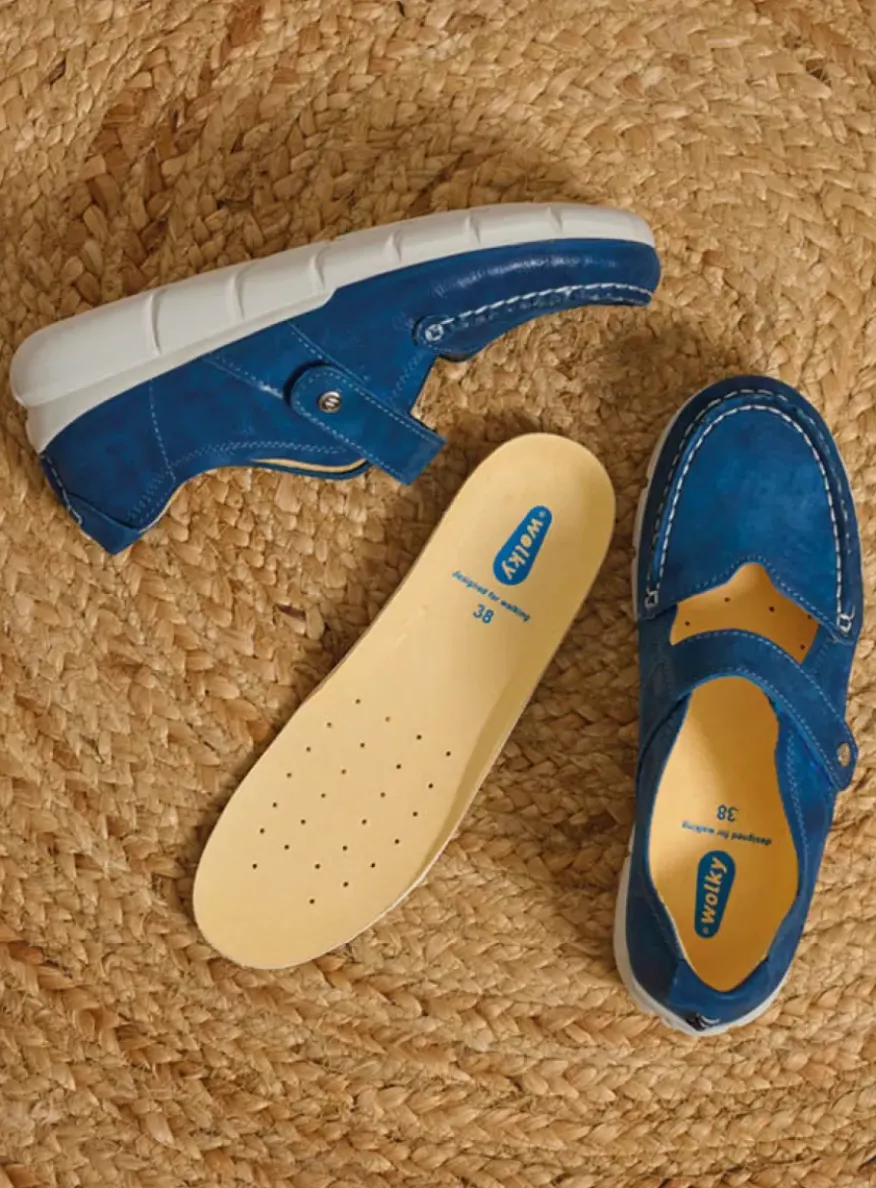 Yukon - blauw effectleer